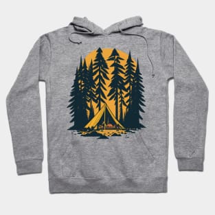 Camping tent in the forest Hoodie
